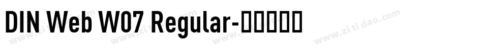 DIN Web W07 Regular字体转换